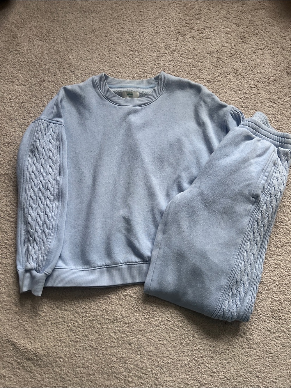 Aerie Cable Knit accent Sweatsuit